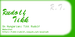 rudolf tikk business card